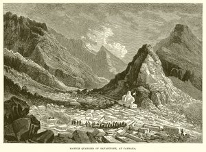 Marble Quarries of Ravaccione, at Carrara by English School