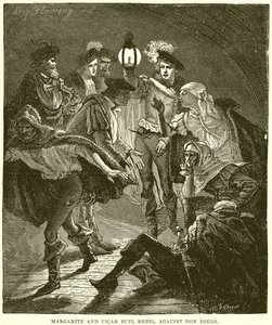 Margarite and Vicar Buyl Rebel Against Don Diego by English School