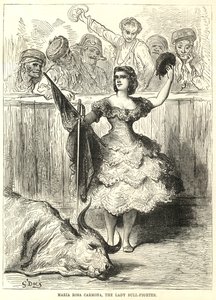 Maria Rosa Carmona, the lady bull-fighter
