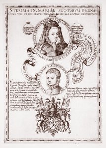 Mary, Queen of Scots and her son, King James by English School