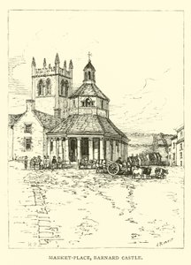 Market-Place, Barnard Castle by English School