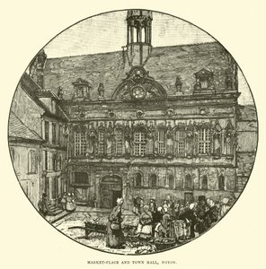Market-Place and Town Hall, Noyon by English School