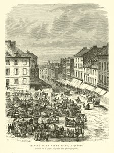 Market of the Upper Town, Quebec City, Canada by English School