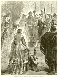 Marriage of Edward II and Isabella of France by English School