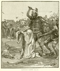 Martyrdom of Alphege by English School