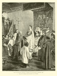 Mary of Burgundy Swearing to Respect the Privileges of Brussels, 1477 by English School