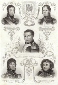 Massena, Ney, Napoleon Bonaparte, Murat and Kleber by English School