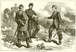 McClellan at the Battle of Antietam by English School