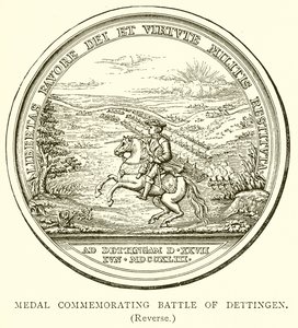Medal Commemorating Battle of Dettingen (Reverse)