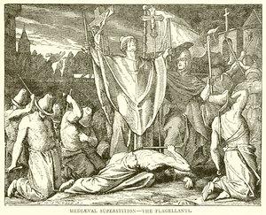 Medieval Superstition: The Flagellants by English School