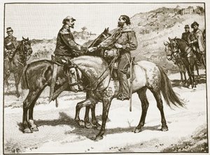 Meeting of Garibaldi and Victor Emmanuel, illustration from Cassell