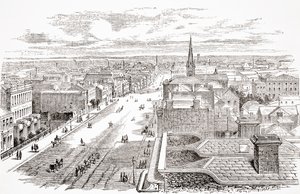 Melbourne, Australia, from The Gallery of Geography by Rev. Thomas Milner, published c.1880 by English School