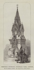 Memorial Fountain, Guildhall Yard, London, Mr John Robinson, Architect, Mr Joseph Durham, ARA, Sculptor by English School