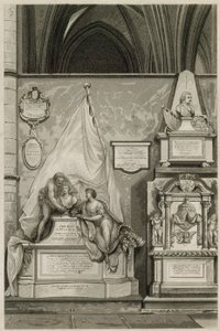 Memorials and statues in Westminster Abbey, London by English School