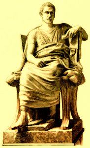 Menander, Illustration from History of Rome by Victor Duruy, Published 1884 by English School