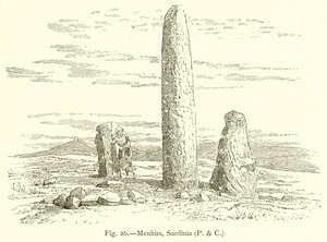 Menhirs, Sardinia by English School