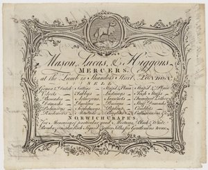 Mason Lucas and Higgons Mercer, trade card