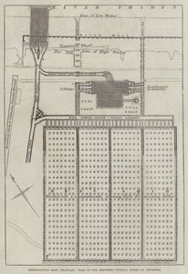 Metropolitan Main Drainage, Plan of the Southern Outfall Works at Crossness by English School