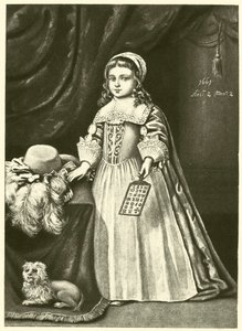 Miss Campion, holding a Horn Book (engraving) by English School