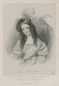 Miss Charles in the character of Cherubino in the opera of the Marriage of Figaro by English School