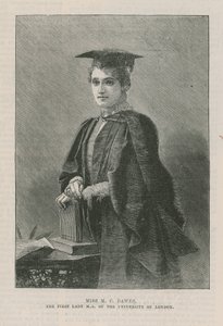 Miss M C Dawes, the First Lady MA of the University of London