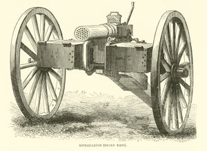 Mitrailleuse, Front View, August 1870 by English School