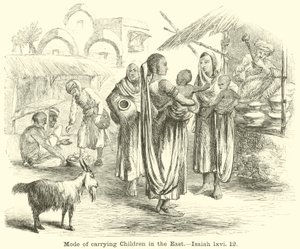 Mode of carrying Children in the East by English School