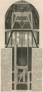 Mode of raising the great bell into the Clock Tower by English School