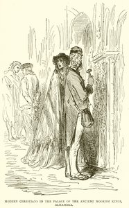 Modern Christians in the Palace of the Ancient Moorish Kings, Alhambra by English School