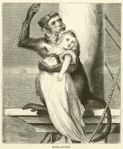 Monkey and Child by English School
