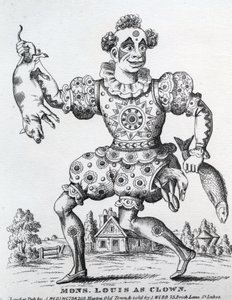 Mons. Louis as Clown, published by John Redington, 1860-1872 by English School