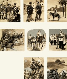 Montage of images relating to the foreign legion by English School