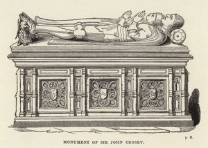 Monument of Sir John Crosby by English School