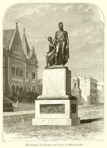 Monument to Burke and Wills in Melbourne