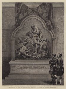Monument to the 42nd Highlanders, recently unveiled in Dunkeld Cathedral