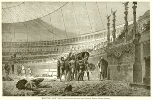 Morituri Salutamus (Gladiators Saluting the Emperor before Joining Combat) by English School