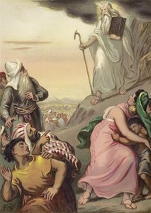 Moses Coming Down Mount Sinai by English School