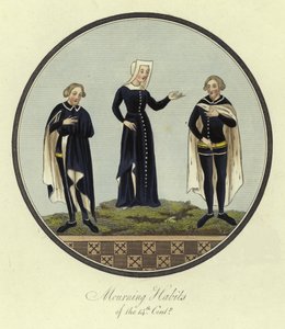 Mourning habits of the 14th Century by English School