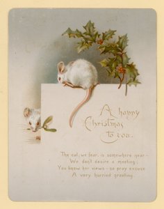 Mouse, Christmas Card by English School