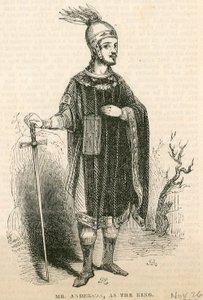 Mr Anderson in the title role of the play King Arthur, Drury Lane Theatre, London by English School