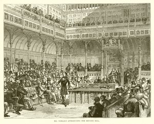 Mr. Disraeli Introducing the Reform Bill by English School