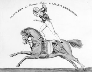 Mr. Ducrow the Equestrian Performer at Astleys Amphitheatre, circa 1840