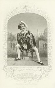 Mr E L Davenport as Benedick, Much Ado About Nothing, Act II, Scene III