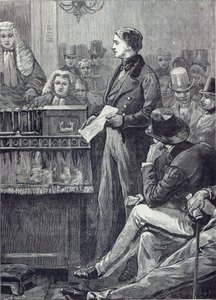 Mr Gladstone delivering his Maiden Speech in the House of Commons by English School