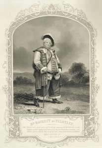 Mr Hackett as Falstaff, in Henry IV (Part 1) Act IV Scene 3, by William Shakespeare