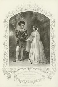 Mr L Murray and Mrs Stirling as Orlando and Rosalind, As You Like It, Act V, Scene IV by English School
