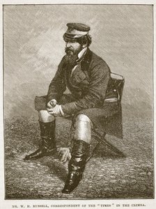 Mr. W. H. Russell, Times Correspondent in the Crimea, illustration from Cassell
