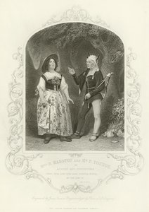 Mrs H Marston and F Younge as Audrey and Touchstone, As You Like It, Act V, Scene IV by English School