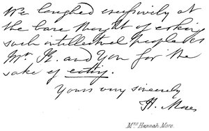 Mrs. Hannah More
