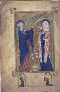 Annunciation to the Virgin, from the Grey-Fitzpayne Hours by English School